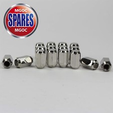 Classic MG MGB Set of Sixteen Plain Stainless Steel Rostyle Wheel Nuts W660A x16