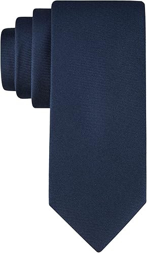 Calvin Klein NAVY Men's Silver-Spun Solid Tie, US One Size
