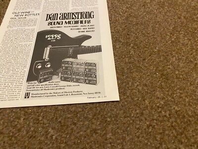 JBF50 WERBUNG 8X5 DAN ARMSTRONG SOUND MODIFIKATOREN