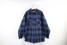Vintage 90s Streetwear Mens Large Distressed Flannel Button Shirt Jacket Plaid