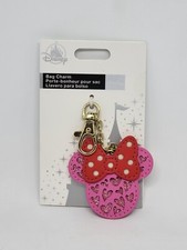 Disney Parks Minnie Mouse Pink Bag Charm New