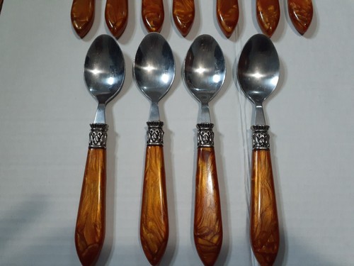 Set of 14 Vintage Ornate Stainless-18 Steel Flatware - Picture 3 of 10