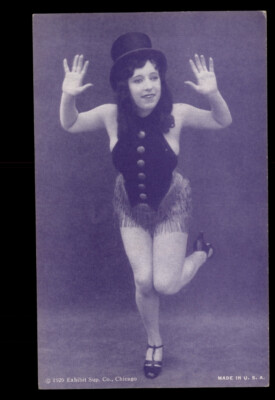 1929 Exhibit Sup. Co., Chicago * Erotik - Leicht bekleidete Tänzerin m. Zylinder