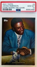 2021 Topps Game Within The Game Jackie Robinson #8 By Paul Jennis PSA 10 💎