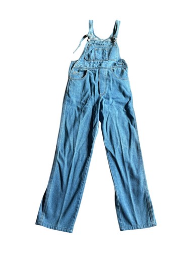 Vtg 70s-80s Frederick’s of Hollywood Blue Denim Jeans Overalls Jumpsuit Sz Med - Picture 2 of 13