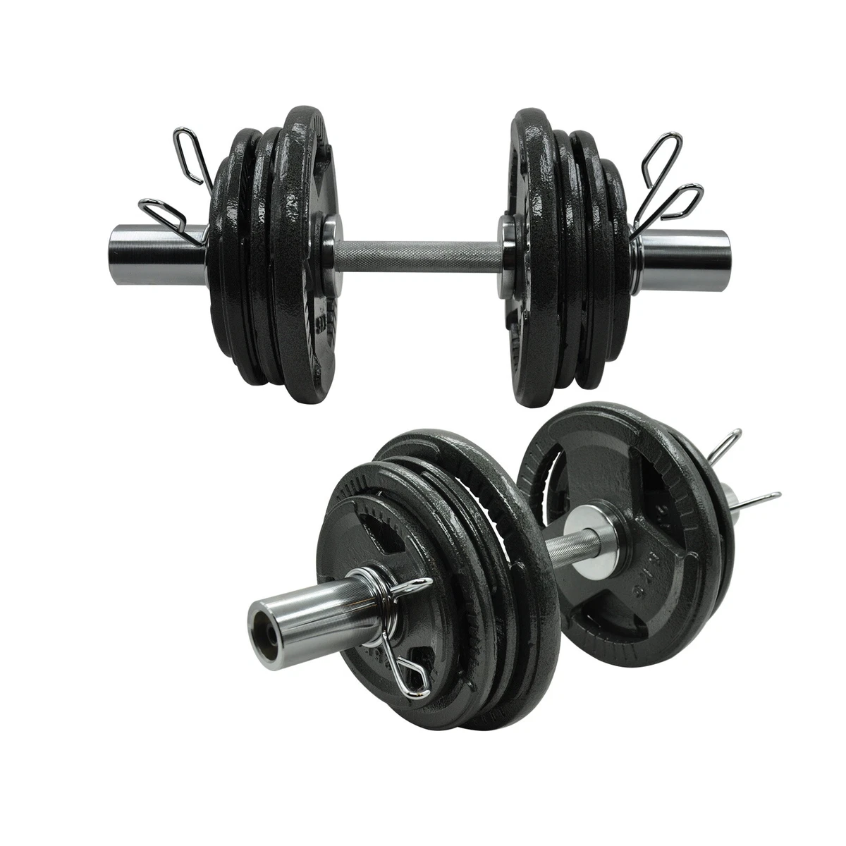 Dumbell and bar set deals