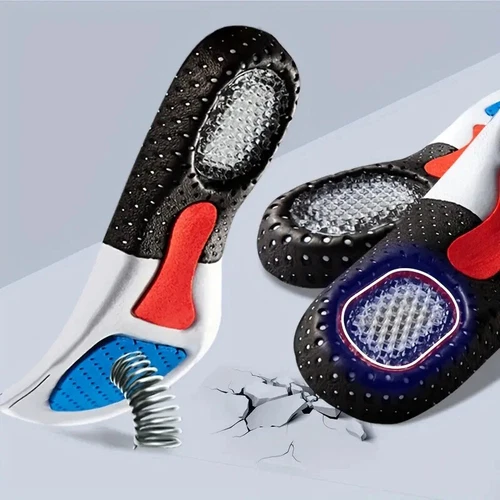 Work Boots Feet Arch Support Orthotic Absorb Shock Gel Massaging Shoe Insoles US - Picture 7 of 22