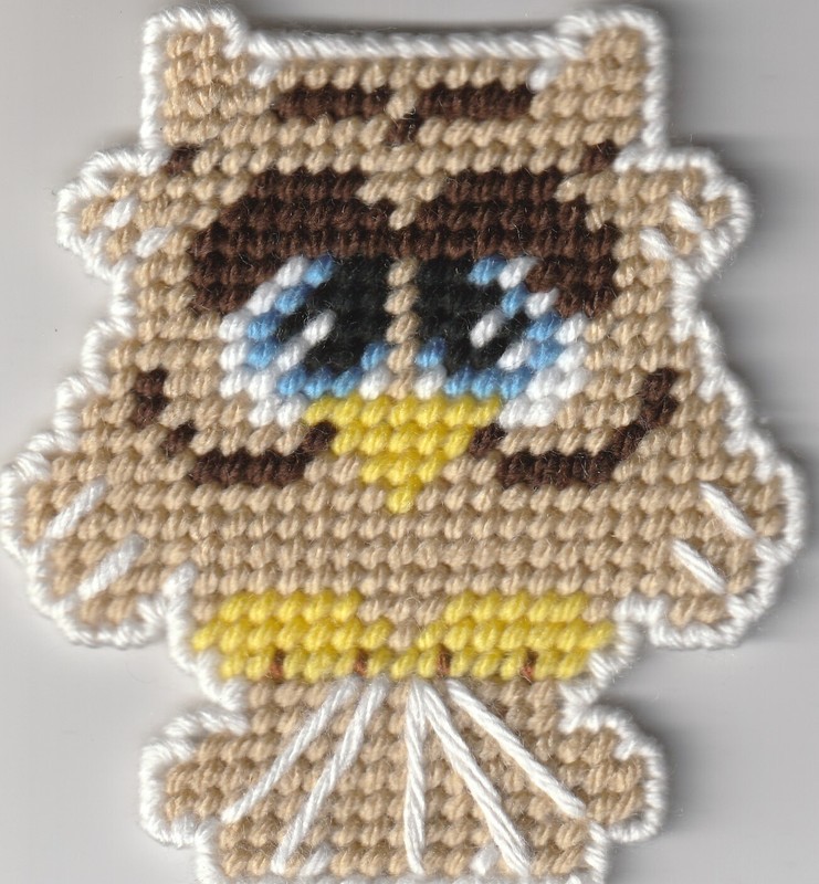 OWL -- CUDDLY CRITTER MAGNET -- PLASTIC CANVAS