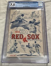 1950 Red Sox vs. Yankees Official Program Score Card Dimaggio Williams CGC 7.5