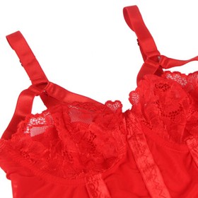 Sexy Women Lace Lingerie Babydoll Bodysuit Sleepwear Underwear with Garters Sets