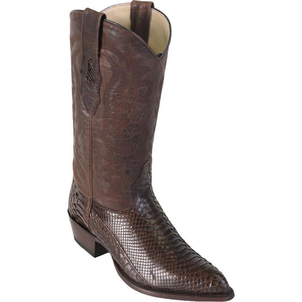 靴 JOSEPH PYTHON POINTED 38 LOS ALTOS MEN BROWN GENUINE PYTHON SNAKE COWBOY J-TOE BOOT