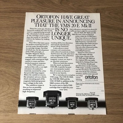 GRAM112 MAGAZINWERBUNG 11X8 ORTOFON VMS PATRONENSORTIMENT