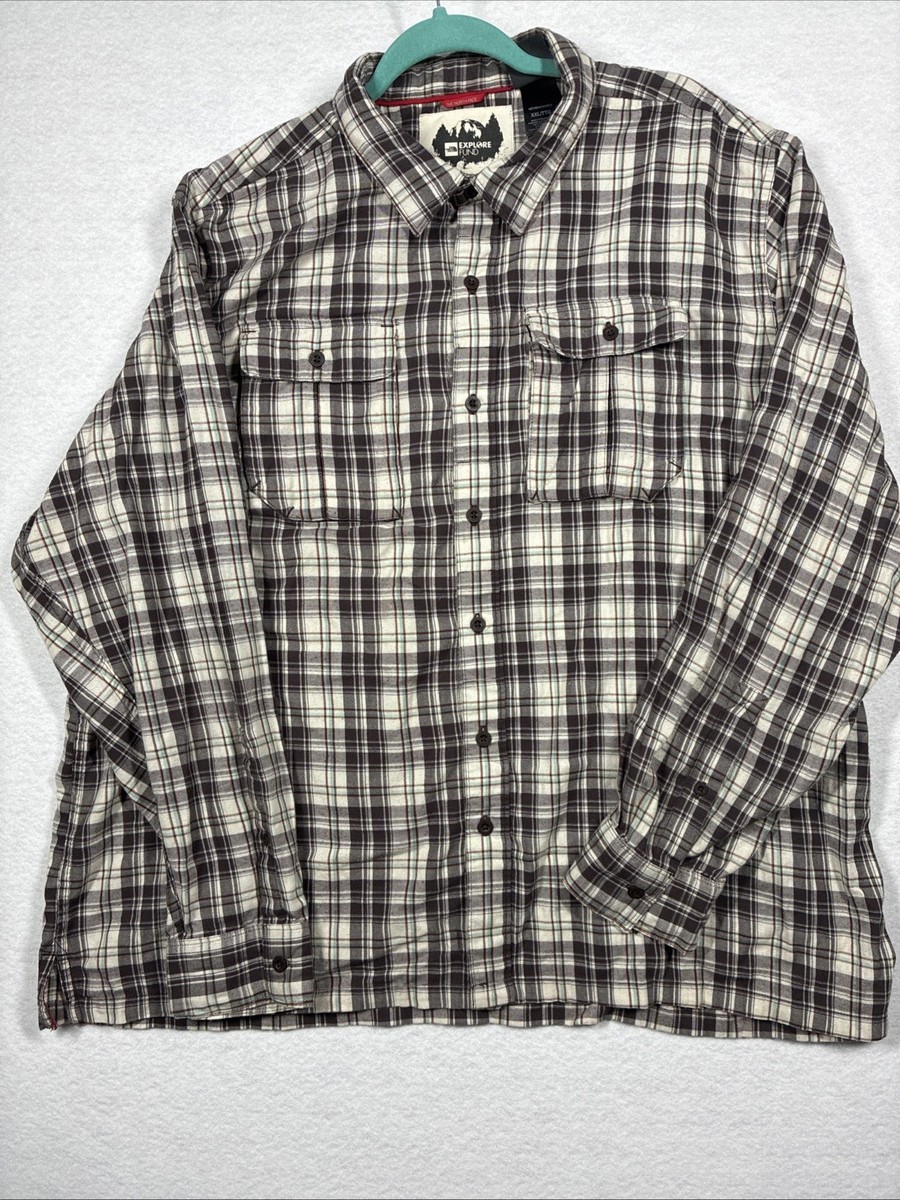 North Face Plaid Flannel Explore Fund Hiking Long Sleeve Cabincore Mens 2XL