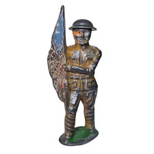 Barclay B5 Toy Soldier Flagbearer Flag Bearer Antique Vintage Dimestore Military