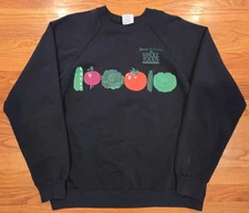 Whole Foods Market Crewneck XL Double Sided 90's Hanes Pullover Vegetable Amazon