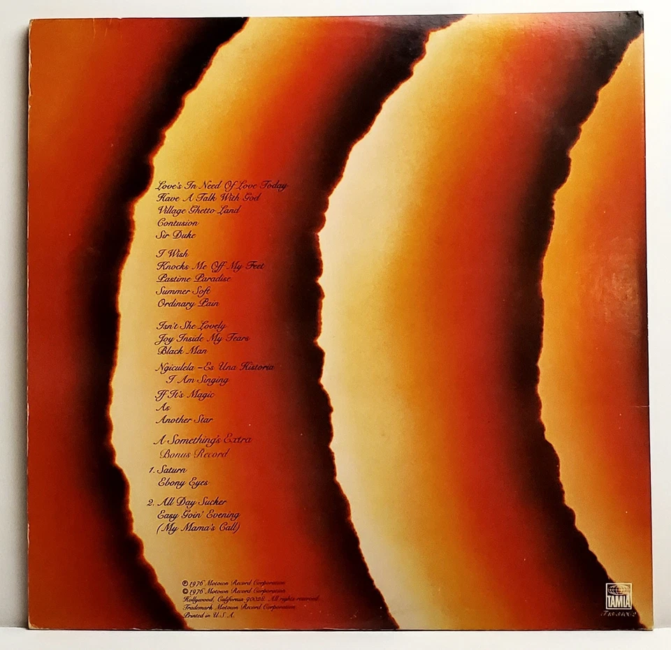 Stevie Wonder Songs In The Key Of Life Vinyl 2 x LP Ultrasonic Cleaned T13-340C2 Foto 3 de 4