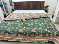 Handmade Cotton Quilt, King Queen Twin Size Blanket Throw Bedding