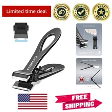 Ergonomic Extra Large Toenail Clippers - 17mm Wide Jaw for Precision Cutting