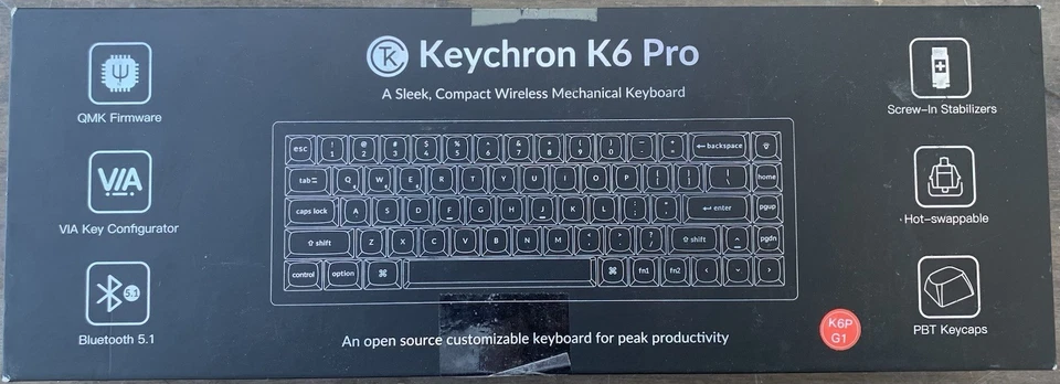 Keychron K6 Pro QMK VIA Bluetooth 5.1 Custom mechanische Tastatur US ANSI Layout - Bild 4 von 4