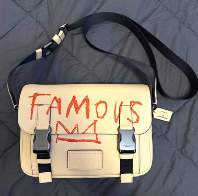 Coach x Jean-Michel Basquiat Ivory/Black Crossbody Bag Zip, Detachable Strap-New