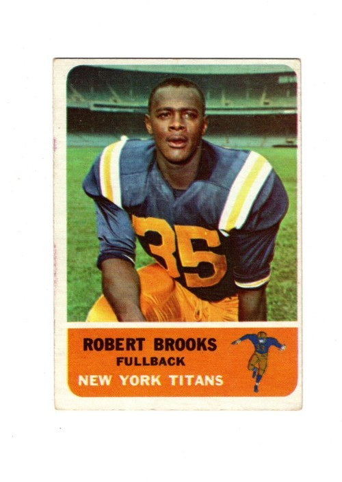Robert Brooks #56 Football Cards 1962 Fleer trading card — raw and PSA graded price guide