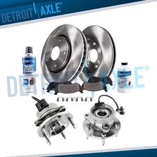 Front Wheel Bearing Hubs Disc Rotors Ceramic Brake Pads for 2008-2011 Chevy HHR