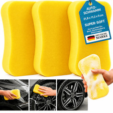 3x Autoschwamm XL Universal Schwamm Fliesenschwamm Auto Wäsche Pflege Set Groß