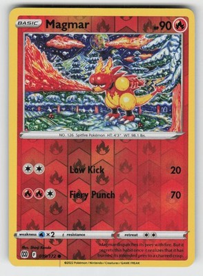 Reverse Holo Magmar 019/172 Common Brilliant Stars Near Mint