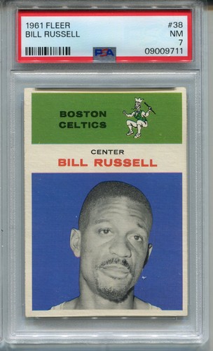 1961 Fleer Bill Russell Card PSA 7 Nr MINT Graded Basketball #38 '61
