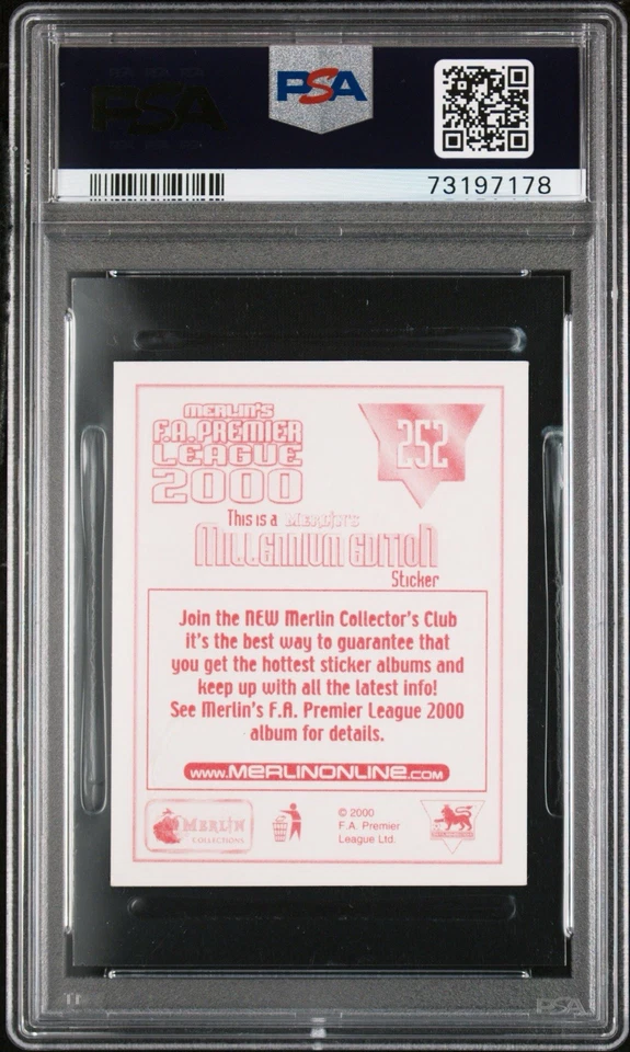 F.A. 1999 Pegatinas Merlins Premier League #252 Steven Gerrard PSA 5 EX Liverpool Foto 2 de 2