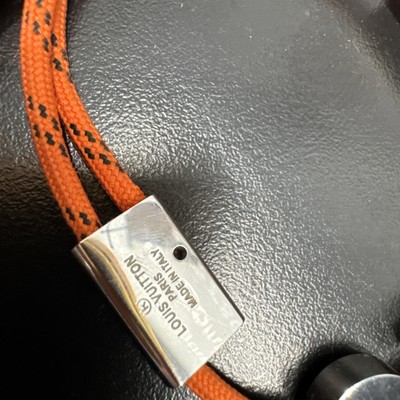 Louis Vuitton Bracelet Lv Fluo Cord Nylon Orange Accessories Men'S