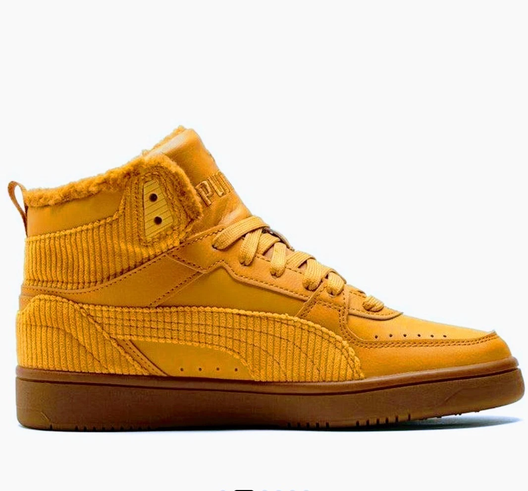 PUMA Rebound Joy Mid Pelliccia Velluto a coste Taffy Gum Uomo Taglia 4