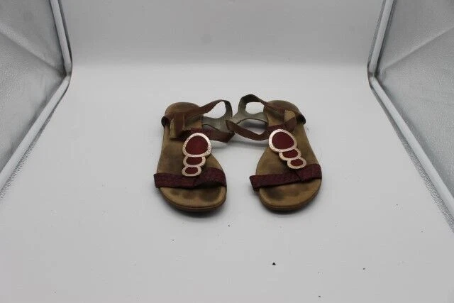 Rieker Schuhe Gr. 38 bordeuaxrot mit silbernen Ringen Sehr gut #A0678 - Bild 1 von 1