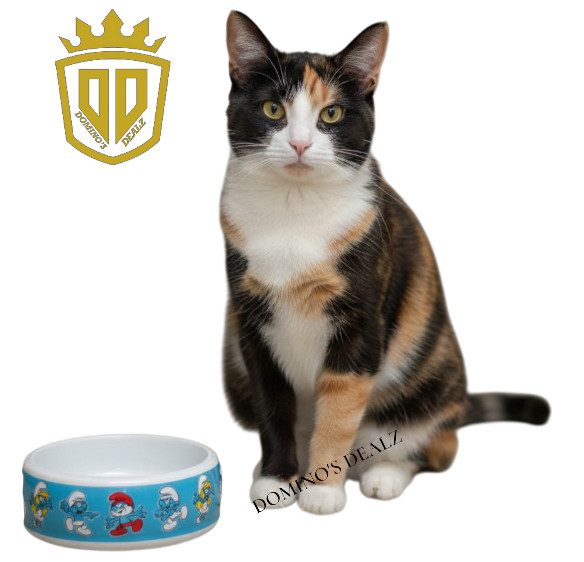 The Smurfs Cat Bowl Blue Pet Food Water Dish Smurfette Papa Smurf 2025