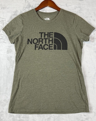 The North Face Half Dome T-Shirt Women's Small Olive Green Pullover Short Sleeve