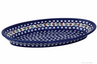 Bunzlauer Keramik Servierplatte / Aufschnittplatte 35.5X20.7X4.4 Cm Im Dekor 41