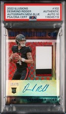 2022 ILLUSIONS DESMOND RIDDER ROOKIE RPA BLUE AUTO /75 AUTH AUTO PSA 10 POP 1!
