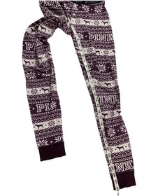 Victoria Secret Pink Pajama Pants Womens XS ONLY SLEEP IN Dog Snowflakes