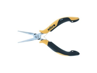 Wiha 32746 - ESD Safe Precision Long Needle Nose Pliers, Straight, Serrated Jaws