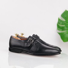 Allen Edmonds Mens Warwick Monk Strap Loafer Size 11 D Black Leather Dress Shoes
