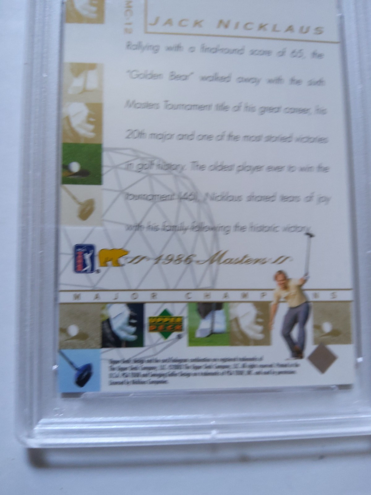 2003 Upper Deck-Major Champions #MC-12 Jack Nicklaus PSA GEM MINT GOAT  GOAT $$$ view 4