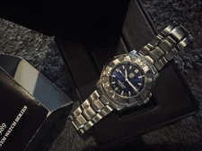 Luminox SWISS QUARTZ Watch 200M Water Resistant Stick Indexes Dial Blue Silver