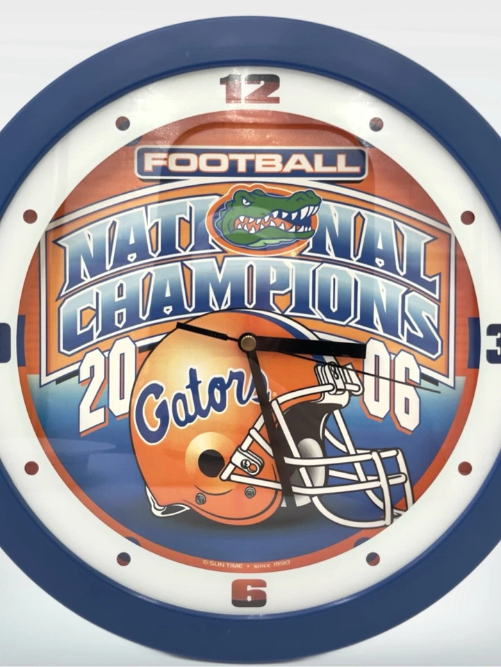 Reloj de pared vintage Sun Time Florida Gators Football National Champions 2006 Foto 2 de 4