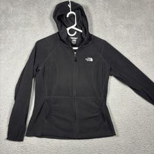 The North Face Womens Black Full Zip Fleece Hoodie Jacket Size Small S P 1858