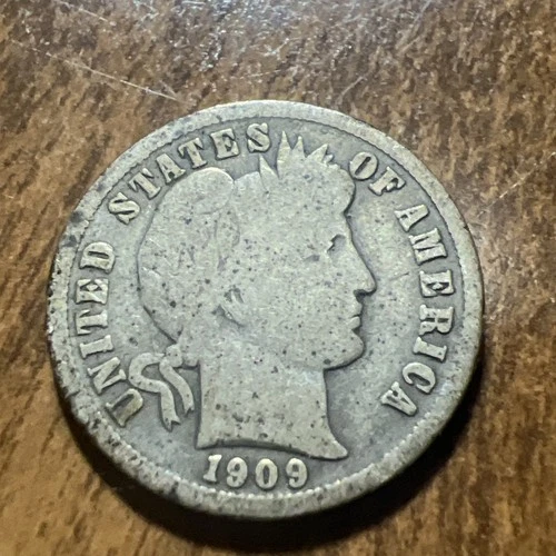 1909-O Barber Liberty Head Dime Great Condition 90% silver Actual coin FI 3-2