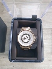 Orologio donna Armani Exchange AX4321 tre lancette acciaio inox tono oro.Armani