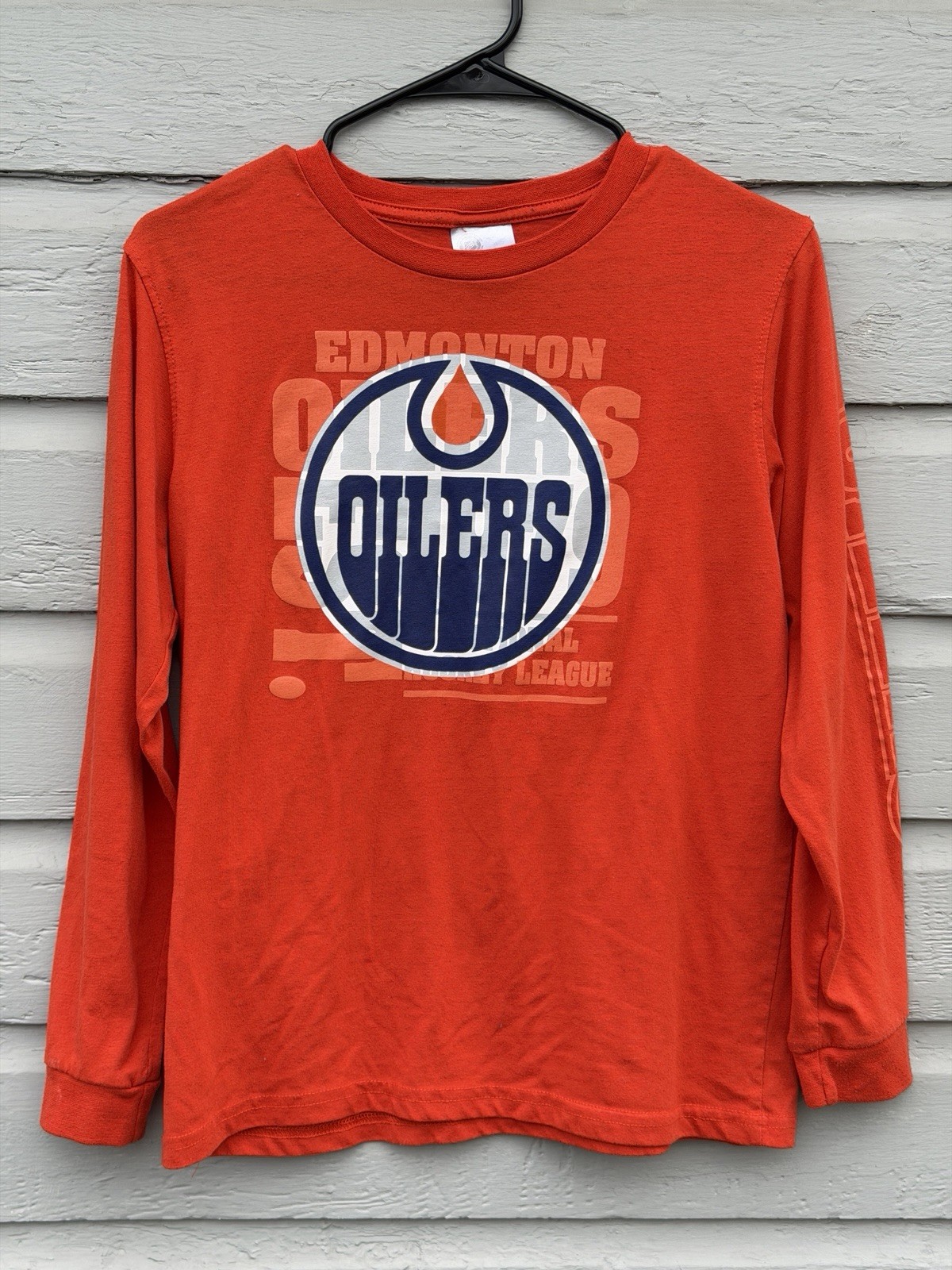 Ers Orange Long-sleeved Youth Large(14-16) Hockey Tee Shirt