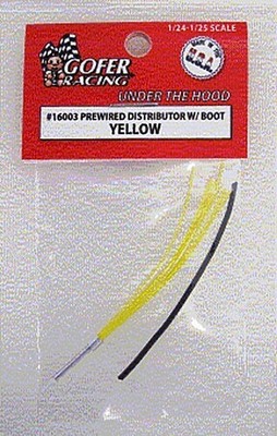 Gofer-Racing Wired Distributor with Boot (Yellow) - Plastic Model Vehicle