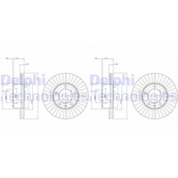 2X Delphi Bremsscheiben 305Mm BelÜFtet Vorne Passend FÜR Nissan Interstar Opel
