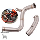 Mid Exhaust Dual Pipe Replace Catalyst Modified For Duke 390 250 125 RC390 17-20